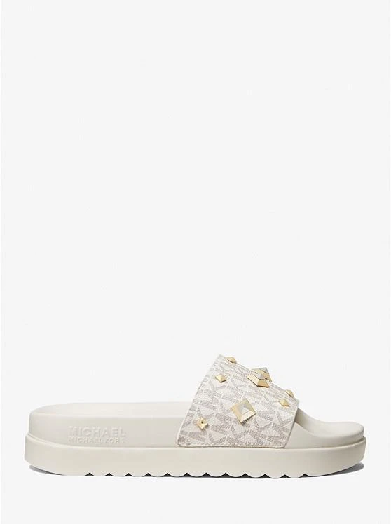 商品Michael Kors|Tyra Studded Logo Slide Sandal,价格¥276,第2张图片详细描述