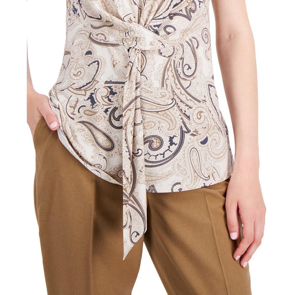 商品Tahari|Women's Paisley-Print Drape-Front Blouse,价格¥170,第5张图片详细描述