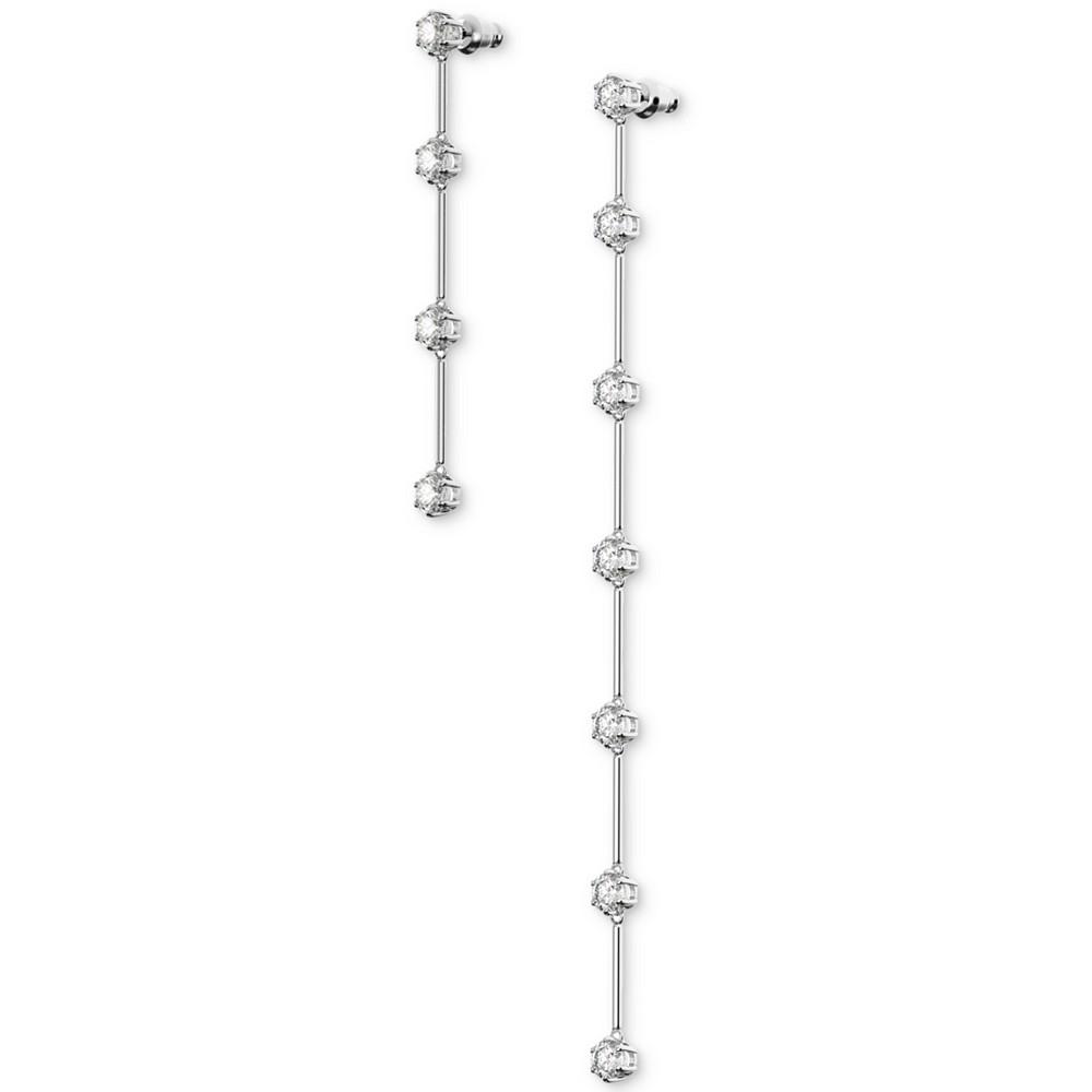 Silver-Tone Constella Crystal Asymmetrical Earrings商品第3张图片规格展示