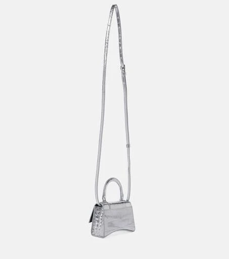 商品Balenciaga|Hourglass Mini croc-effect leather crossbody bag,价格¥6063,第4张图片详细描述