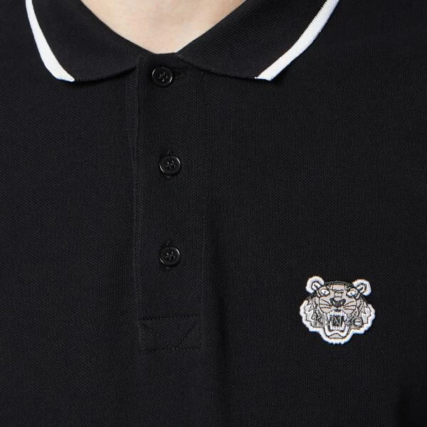 商品Kenzo|KENZO Men's Short Sleeve Tiger Crest Polo Shirt - Black,价格¥356,第4张图片详细描述