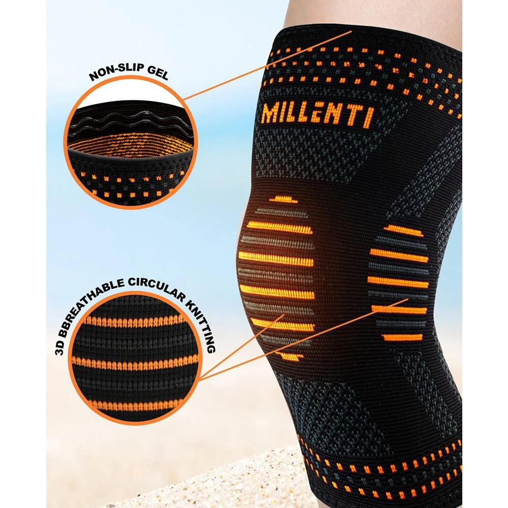商品MILLENTI|Men's and Women's Knee Compression Sleeve Support Brace, XLarge,价格¥478,第2张图片详细描述