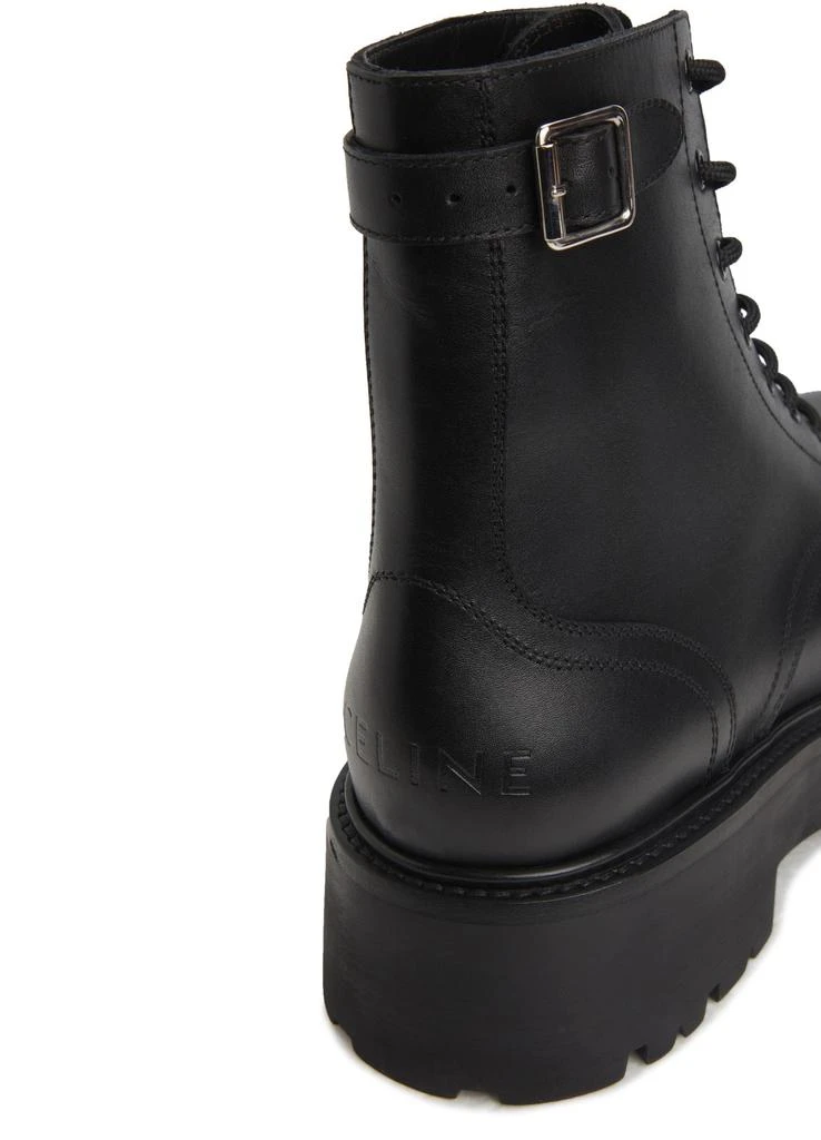 Celine bulky lace-up boot with studded outsole in shiny bull 商品