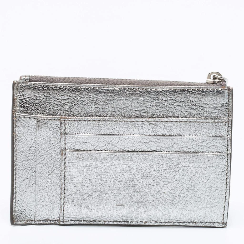 商品[二手商品] Miu Miu|Miu Miu Metallic Silver Leather Zip Card Holder,价格¥822,第5张图片详细描述