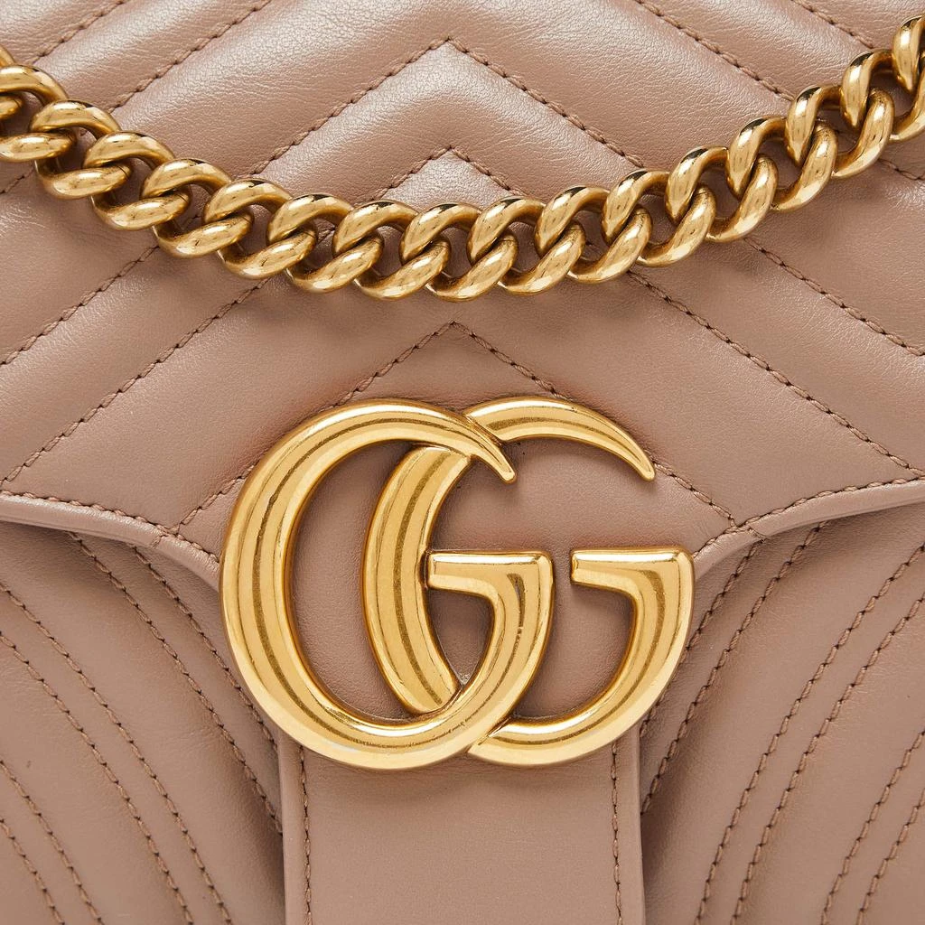 商品[二手商品] Gucci|Gucci Beige Matelassé Leather Small GG Marmont Shoulder Bag,价格¥14205,第5张图片详细描述
