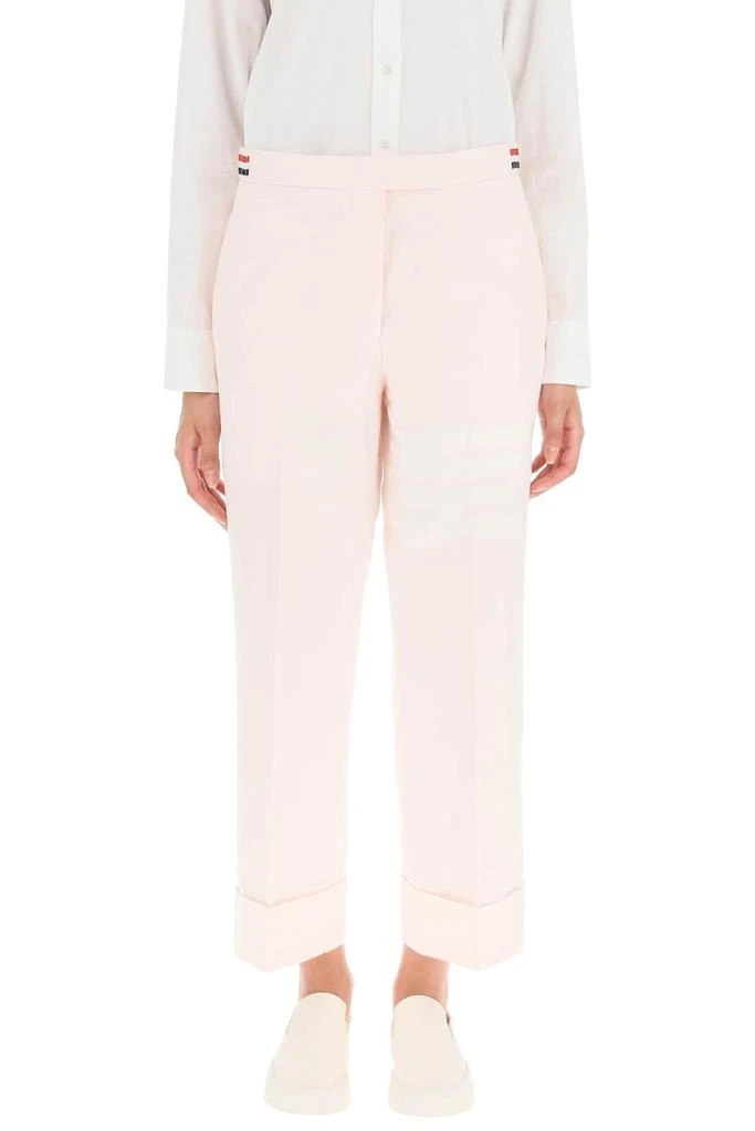 商品Thom Browne|Thom browne 4-bar cotton twill pants,价格¥4960,第2张图片详细描述