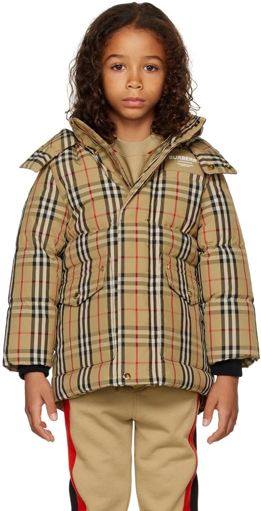 商品Burberry|Kids Beige Aubin Down Coat,价格¥4767,第1张图片