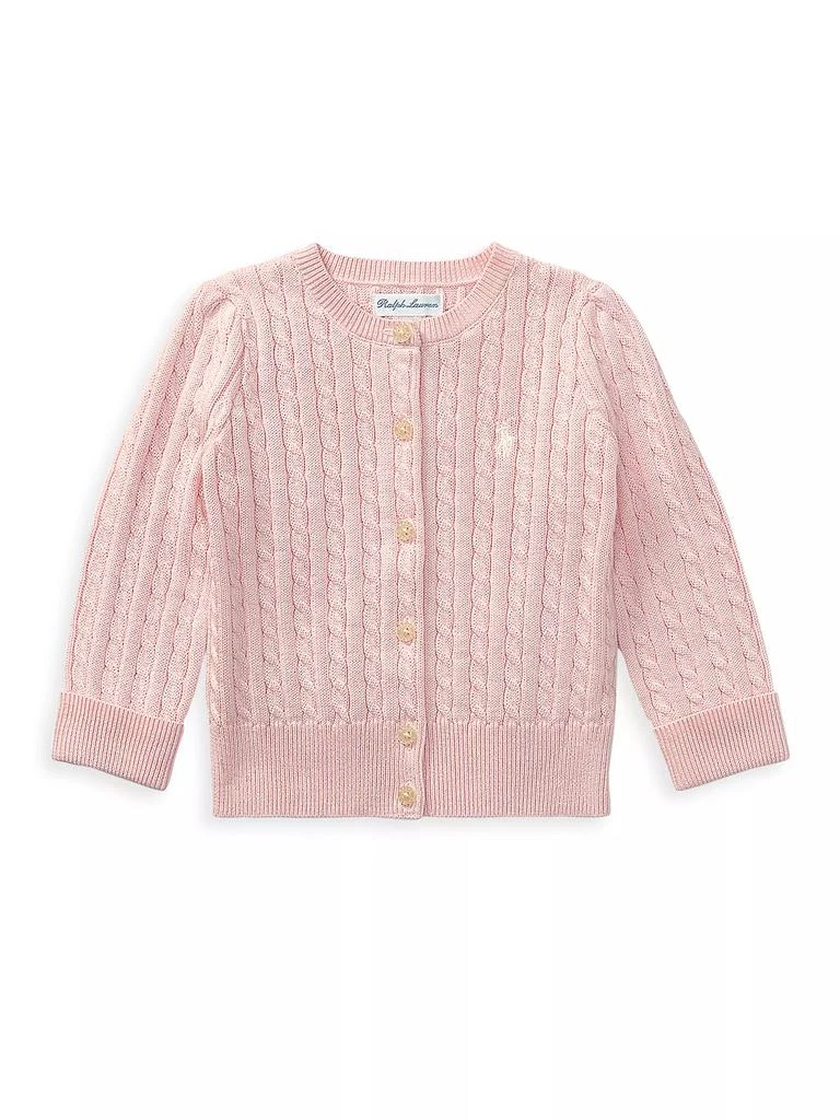 商品Ralph Lauren|Baby Girl's Cable-Knit Cotton Cardigan,价格¥372,第1张图片
