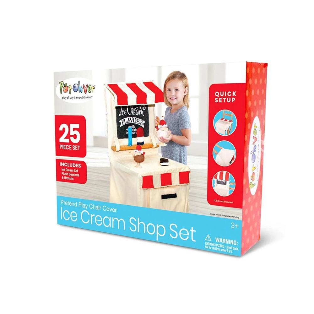 PopOhVer Pretend Play Ice Cream Shop Play Innovative Canvas Design Chair Cover Set, 25 Pieces 商品