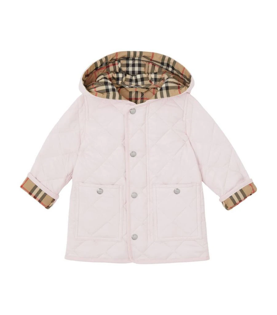 Diamond quilted nylon hooded jacket 商品