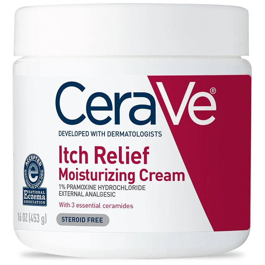 商品CeraVe|Itch Relief Moisturizing Cream with Pramoxine Hydrochloride for Dry Skin,价格¥242,第1张图片