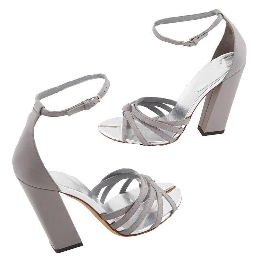 商品Burberry|Burberry Cloud Grey Split-toe Detail Leather Hove Thong Sandals, Brand Size 35 (US Size 5),价格¥1450,第2张图片详细描述