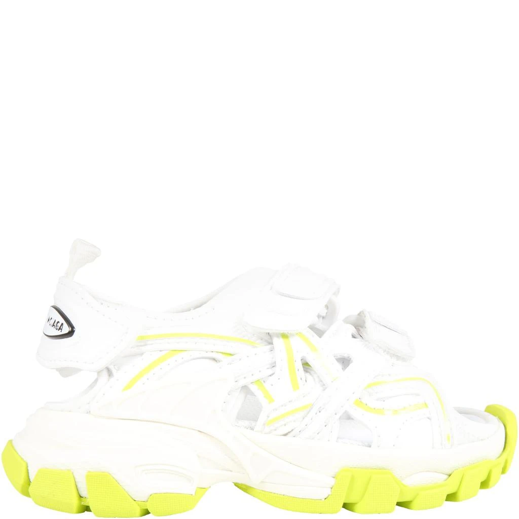 商品Balenciaga|Balenciaga White Sandals Track Clear Sole For Kids With Logo,价格¥2483,第1张图片
