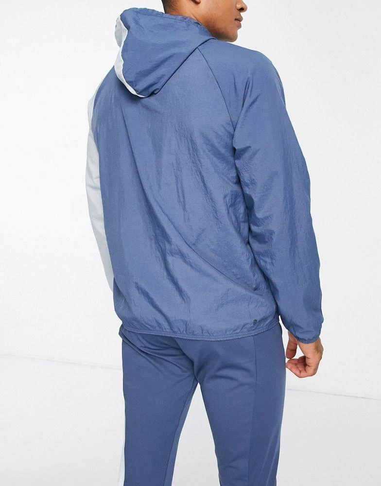 商品Adidas|adidas Training Vintage Sports panelled half zip jacket in navy,价格¥341,第2张图片详细描述