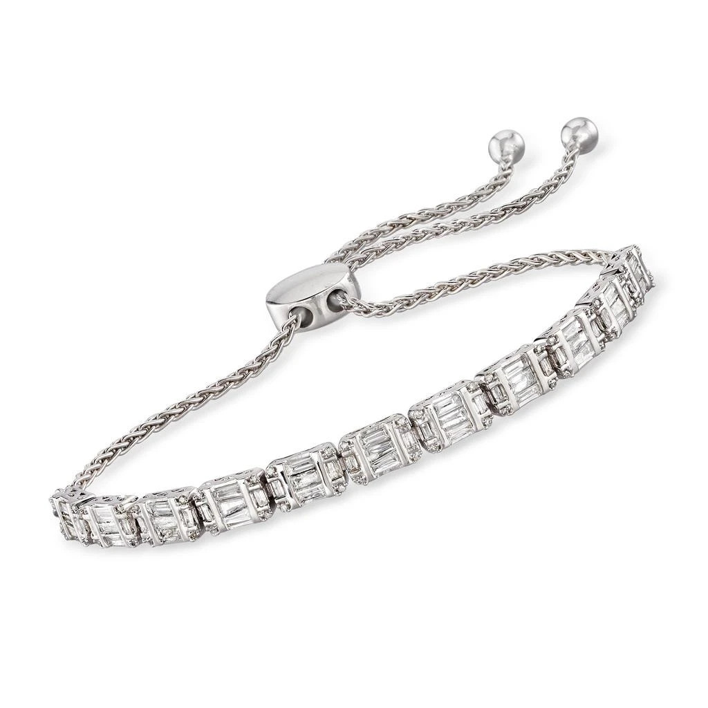 商品Ross-Simons|Diamond Bolo Bracelet in Sterling Silver,价格¥7238,第1张图片