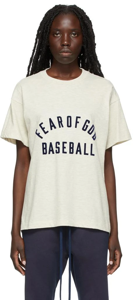 商品Fear of god|Beige 'Baseball' T-Shirt,价格¥1174,第1张图片