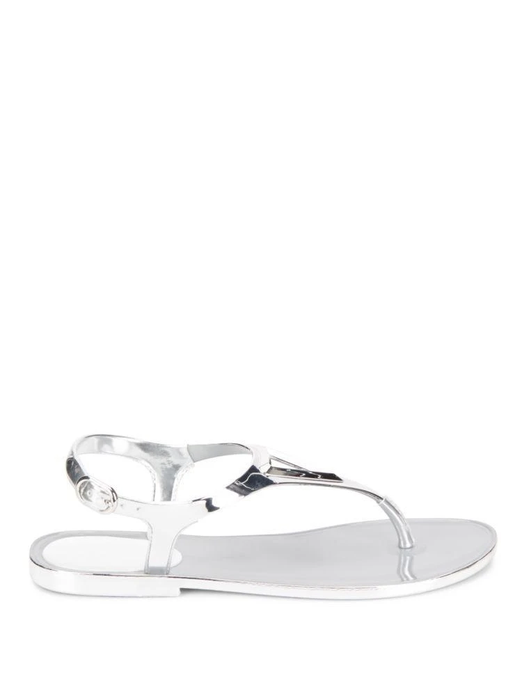 商品Stuart Weitzman|Trifecta Metallic Jelly Thong Sandals,价格¥315,第5张图片详细描述