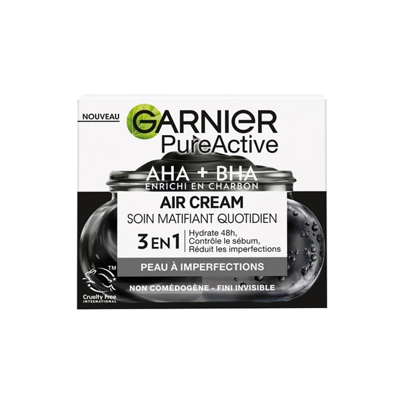 Garnier卡尼尔竹炭3合1哑光面霜 50ml 控油保湿清洁细腻肌肤 商品