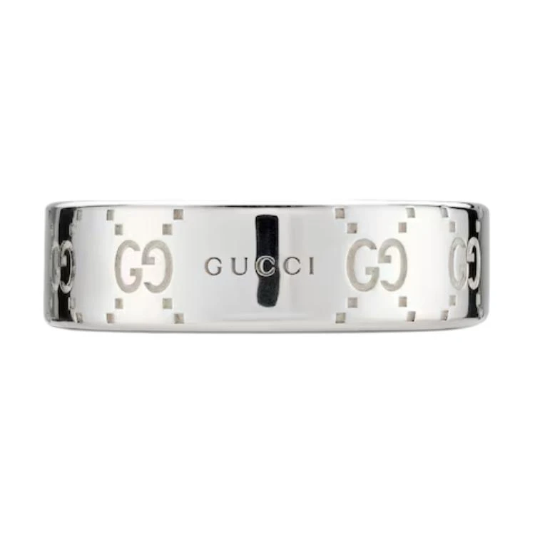 商品[国内直发] Gucci|古驰 品牌标识 925银 戒指 男女同款情侣款 银色,价格¥3921,第4张图片详细描述