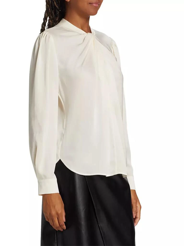 商品Tahari|The Liz Twist-Neck Silk Blouse,价格¥857,第4张图片详细描述