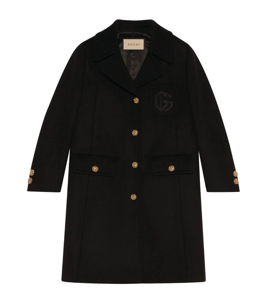 商品Gucci|Double G Embroidered Coat,价格¥26885,第1张图片