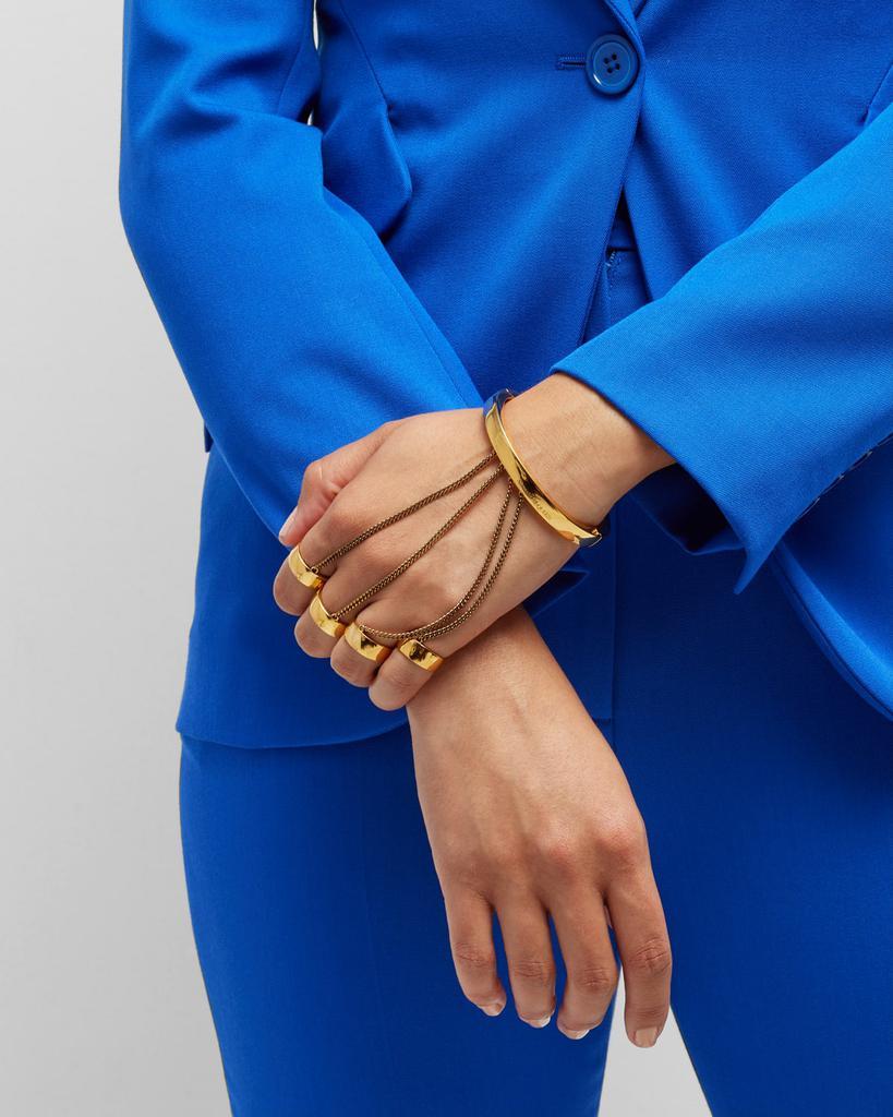商品Alexander McQueen|4-Ring Connector Bracelet, Gold,价格¥8312,第4张图片详细描述