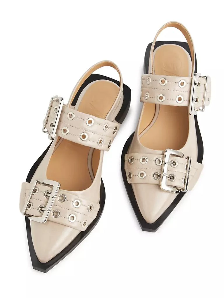 商品Ganni|Buckled Slingback Ballerina Flats,价格¥2925,第4张图片详细描述