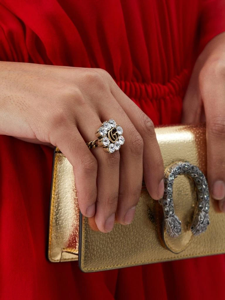 商品Gucci|GG crystal-embellished ring,价格¥3378,第2张图片详细描述
