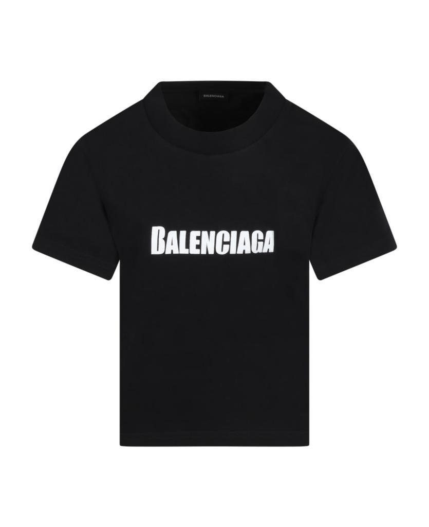 商品Balenciaga|Black T-shirt For Boy With Logo,价格¥1429,第1张图片