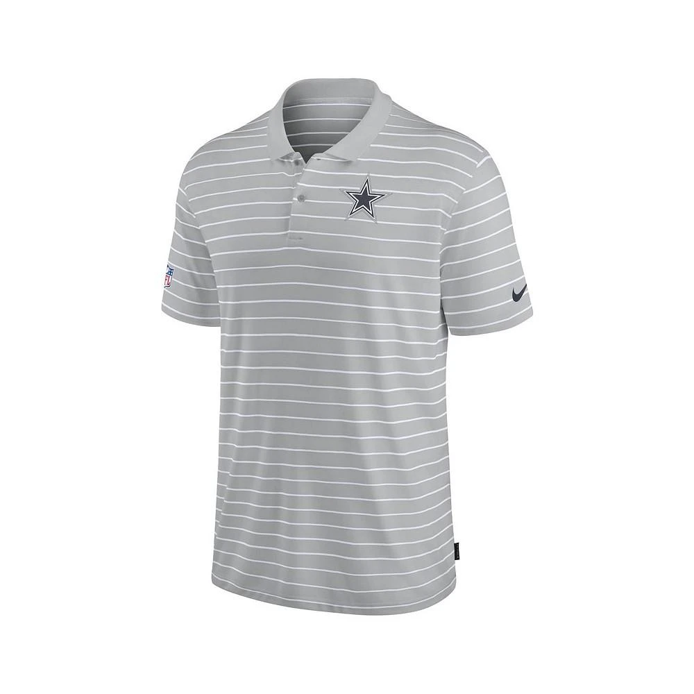 商品NIKE|Men's Silver Dallas Cowboys Sideline Lock Up Victory Performance Polo Shirt,价格¥535,第3张图片详细描述