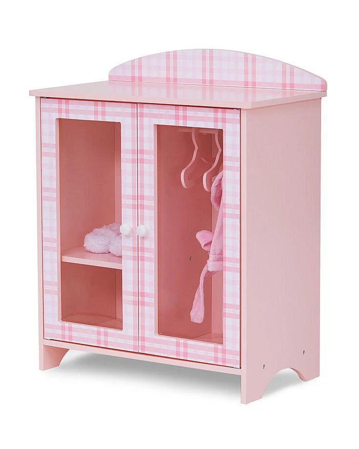 商品Teamson|Sophia's by Kids Aurora Princess 18" Doll Pink Plaid Closet with Bathrobe & Slipper Pink - Ages 3-7,价格¥617,第1张图片详细描述