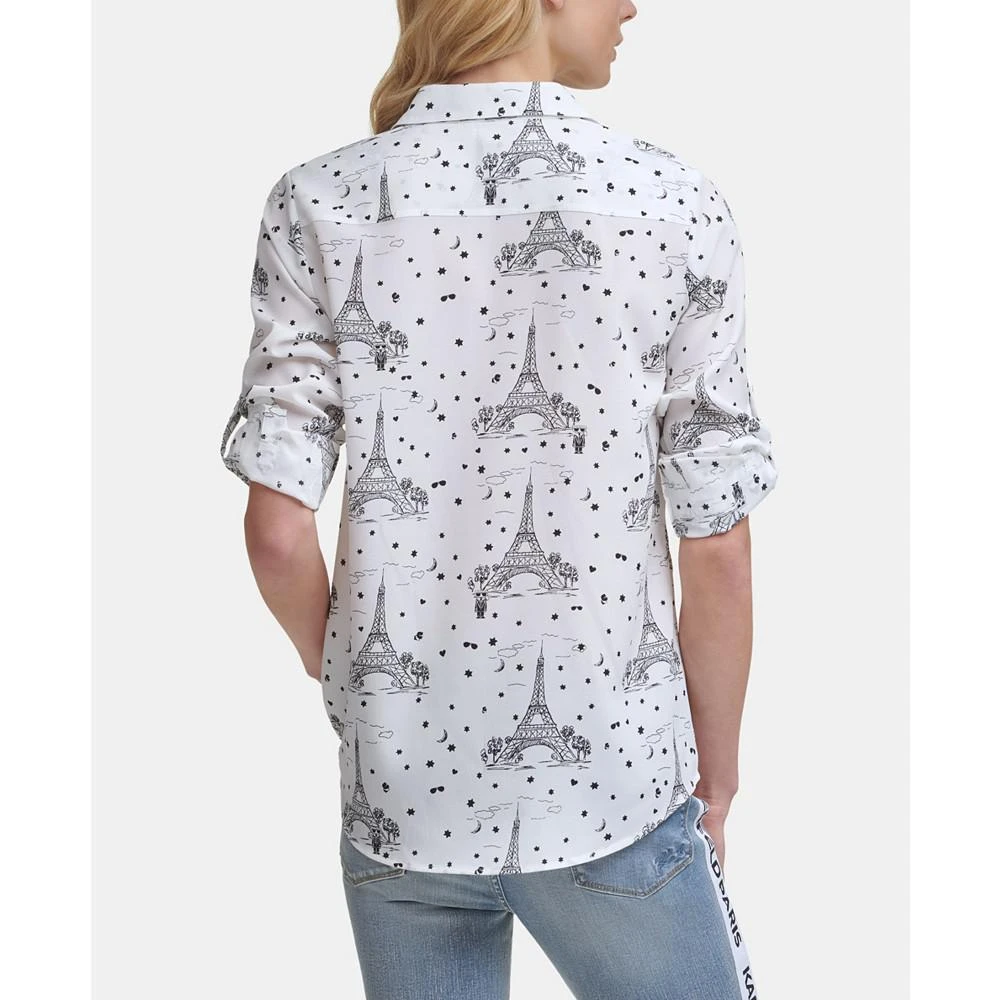 商品Karl Lagerfeld Paris|Women's Whimsical Button-Up Blouse,价格¥534,第2张图片详细描述