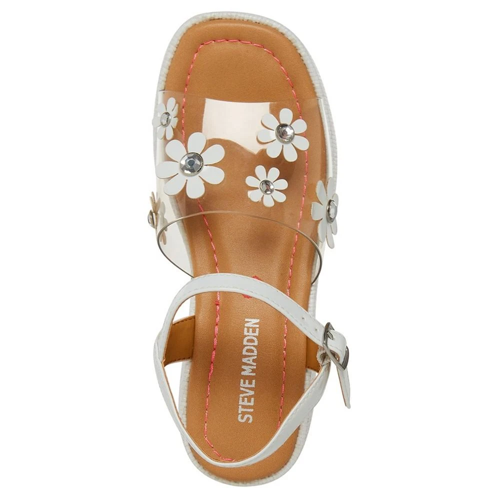 商品Steve Madden|Big Girls Jfarrah Flower Wedge Sandals,价格¥447,第4张图片详细描述