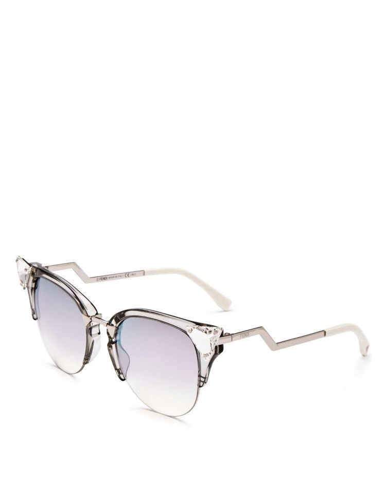 商品Fendi|Crystal Embellished Cat Eye Sunglasses, 52mm,价格¥3887,第2张图片详细描述