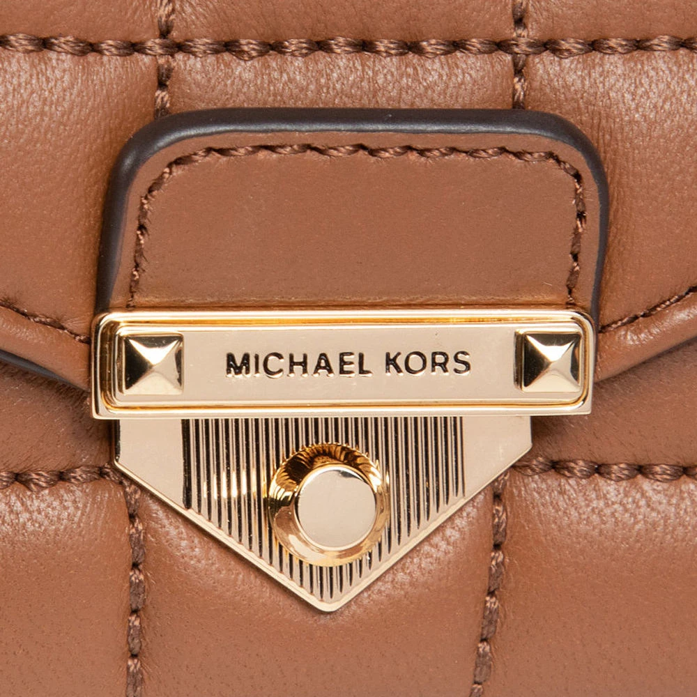 MICHAEL KORS 女士棕色SoHo小号绗缝皮革单肩包 30H0G1SL1T-LUGGAGE 商品