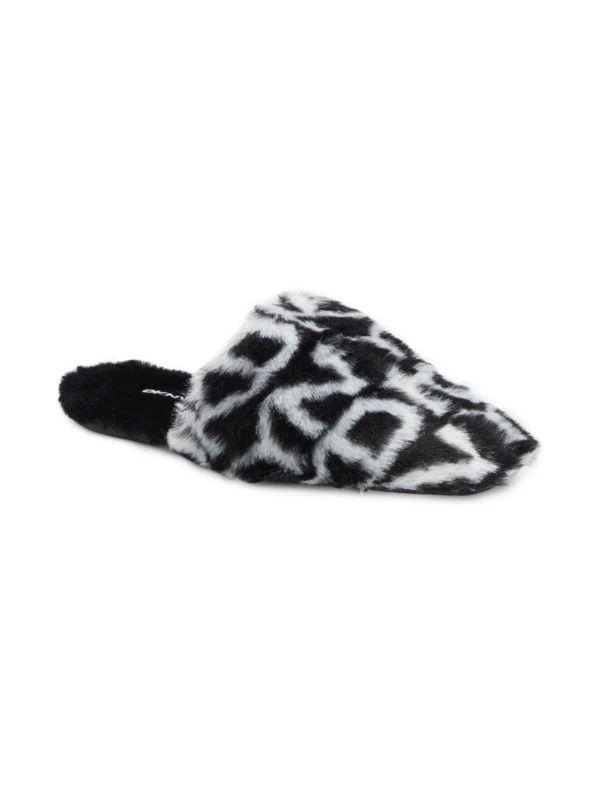 商品DKNY|Fara Faux Fur Logo Mules,价格¥113,第2张图片详细描述