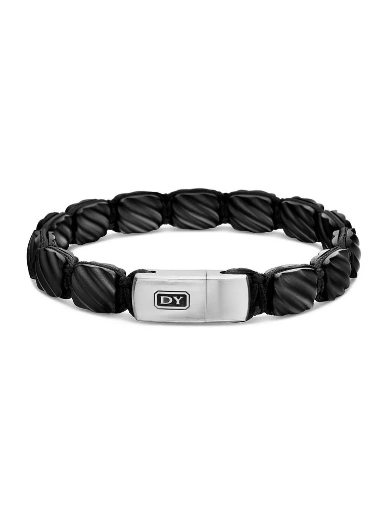 商品David Yurman|Sculpted Cable Woven Tile Bracelet in Titanium,价格¥13112,第4张图片详细描述