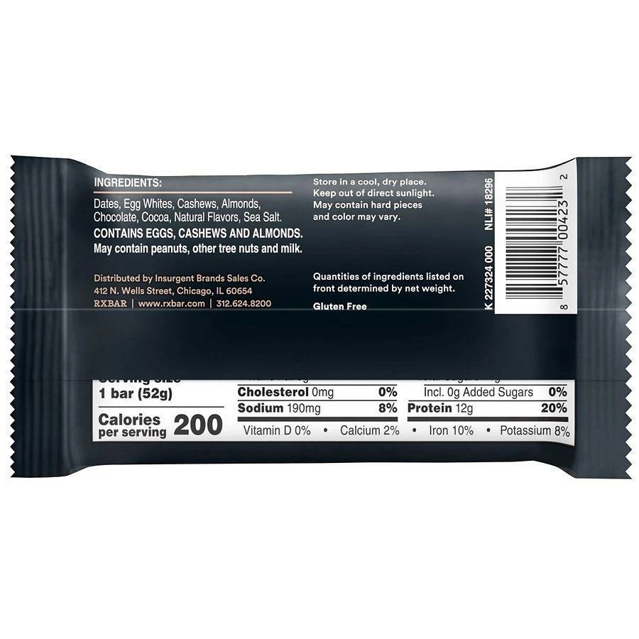 商品RXBAR|Protein Bars Chocolate Sea Salt,价格¥25,第5张图片详细描述