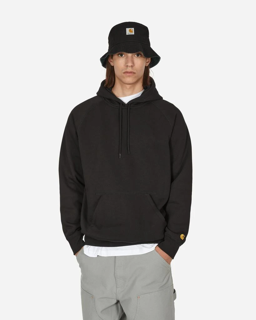 商品Carhartt WIP|Chase Hooded Sweatshirt Black,价格¥826,第1张图片