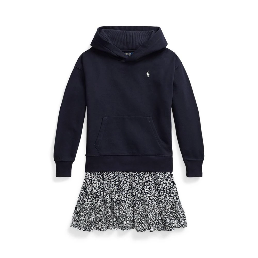 商品Ralph Lauren|Big Girls Floral Fleece Hoodie Dress,价格¥211,第1张图片