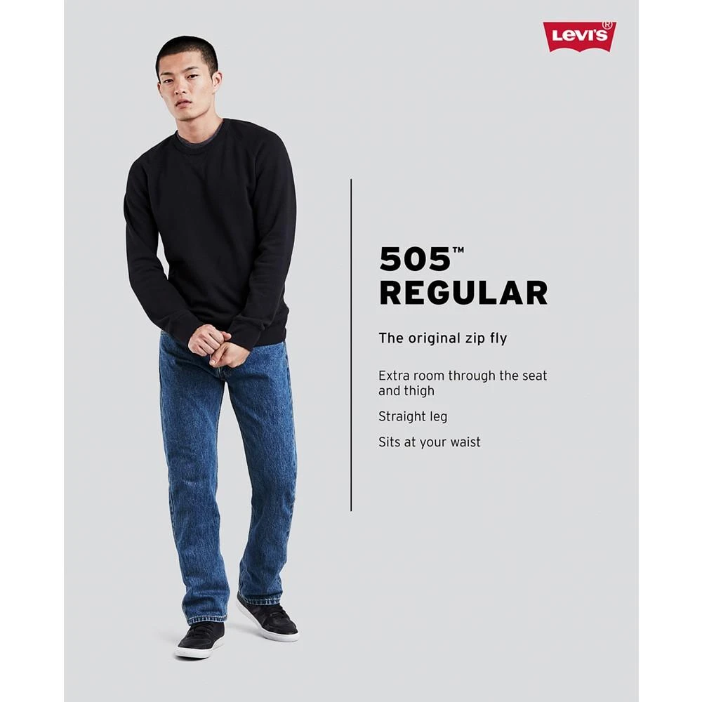 Levi's Men's 505 Regular-Fit Jeans 男士李维斯普通裁剪505牛仔裤 商品