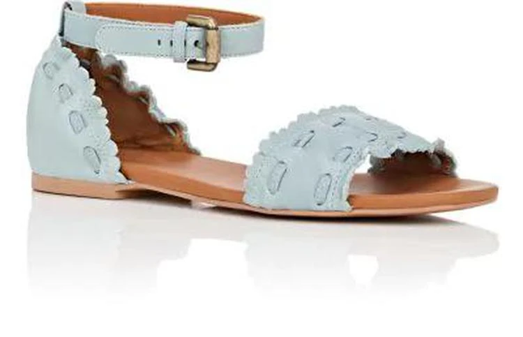 商品See by Chloé|Scalloped-Detail Leather Sandals,价格¥968,第2张图片详细描述