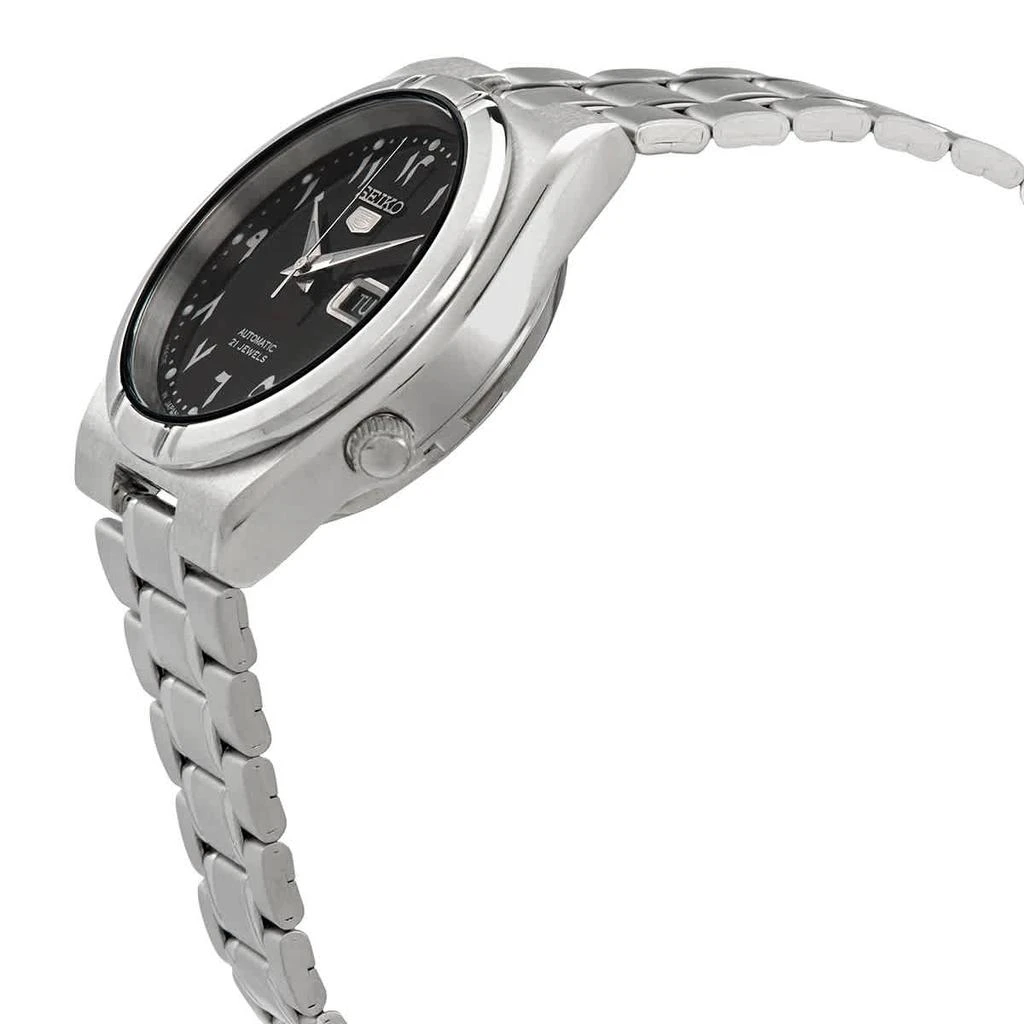 商品Seiko|5 Automatic Black Arabic Dial Stainless Steel Men's Watch SNK063J5,价格¥987,第2张图片详细描述