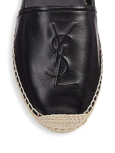 商品Yves Saint Laurent|Logo Leather Espadrilles,价格¥4141,第4张图片详细描述