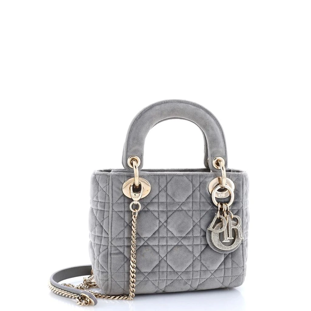 商品[二手商品] Dior|Lady Dior Chain Bag Cannage Quilt Velvet with Crystal Charms Mini,价格¥24026,第2张图片详细描述