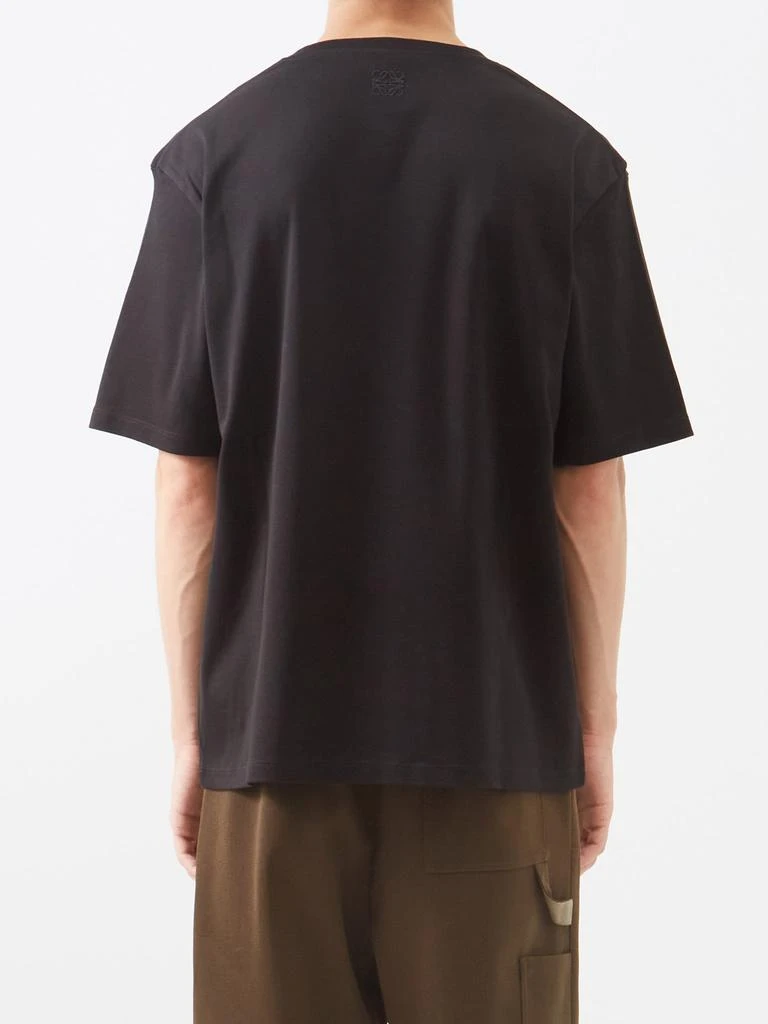 商品Loewe|Denim short-print cotton T-shirt,价格¥2412,第5张图片详细描述