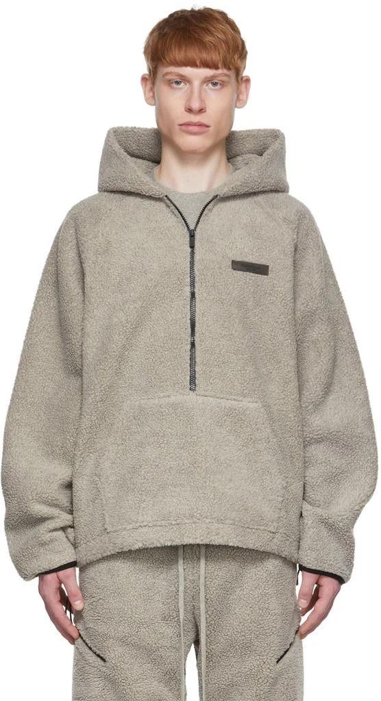 商品Essentials|Gray Polyester Hoodie,价格¥790,第1张图片