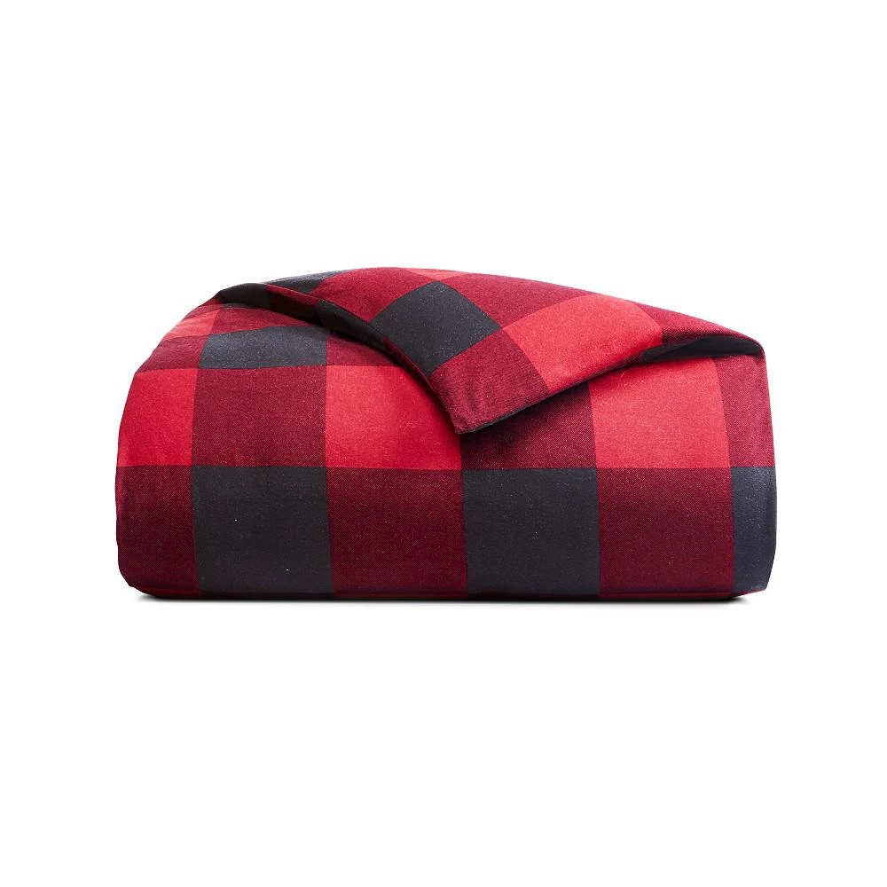 商品Martha Stewart|Buffalo Plaid Holiday Flannel Comforter, King, Created For Macy's,价格¥387,第3张图片详细描述