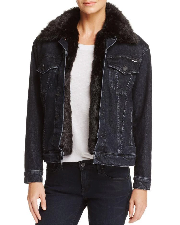 商品MOTHER|Faux-Fur Lined Denim Jacket,价格¥2039,第1张图片