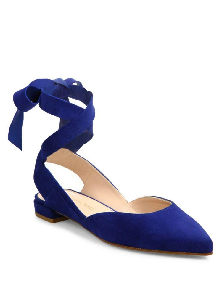 商品Stuart Weitzman|Supersonic 麂皮平底鞋,价格¥710,第1张图片